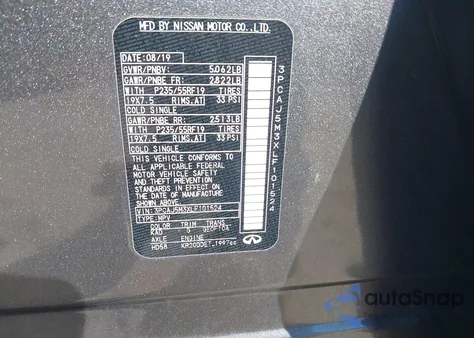 2020 Infiniti Qx50 Luxe Awd z USA, uszkodzony, nr VIN 3PCAJ5M3XLF101524